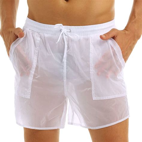 mens see through mesh shorts